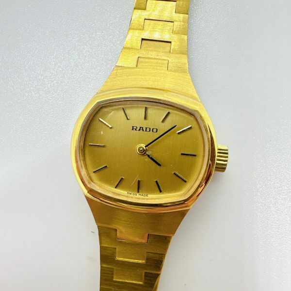 A2406-1-5 １円スタート 手動巻き　美品　稼働品　RADO　ラドー　レディース腕時計　　ゴールド　アンティーク
