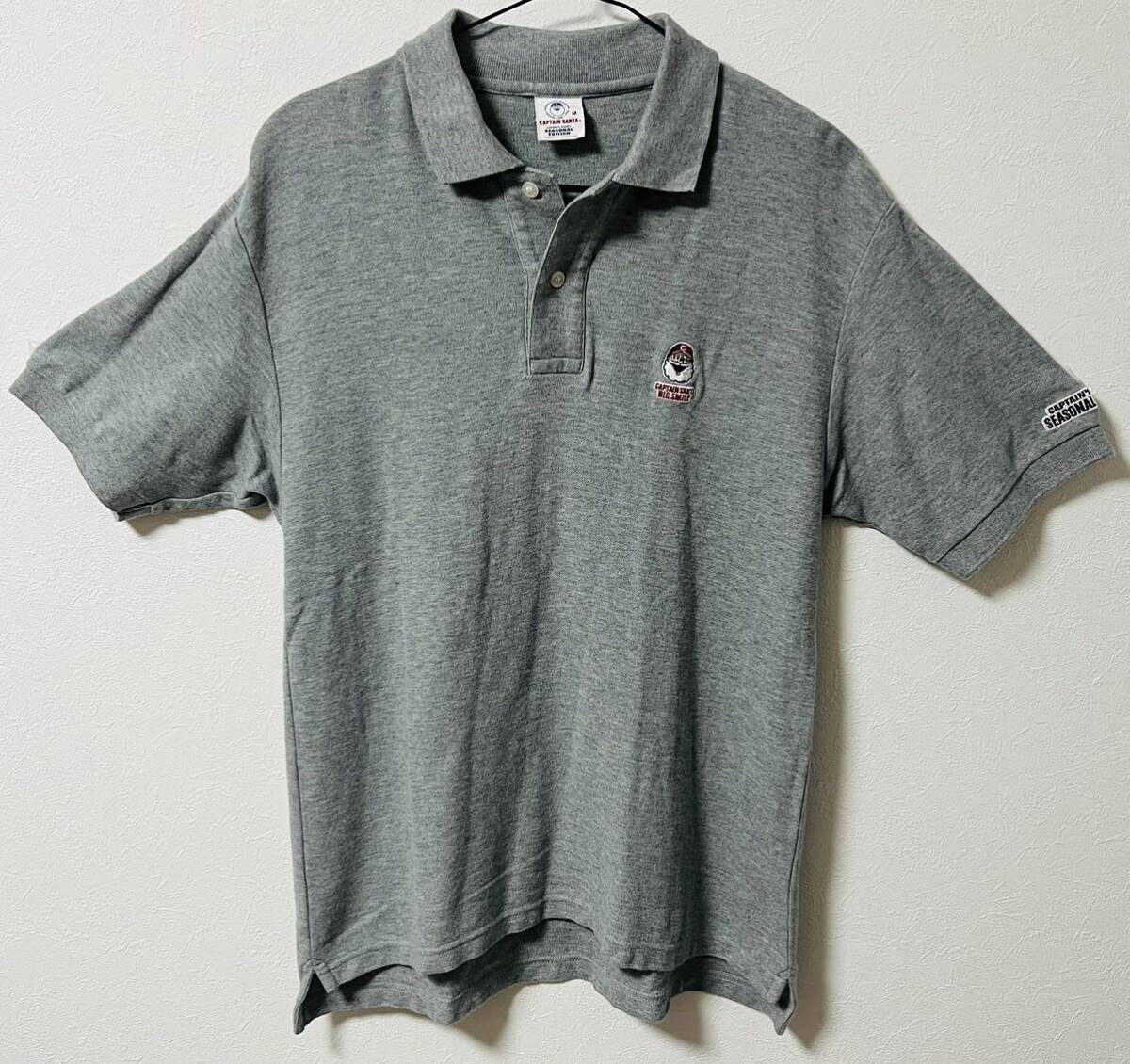☆美品☆キャプテンサンタ ポロシャツ グレー希少品半袖ポロシャツ ポロシャツ 半袖 グレー