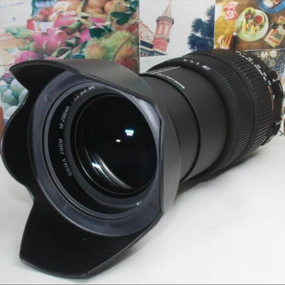 1本で近遠対応の手振れ補正レンズシグマ 18-200mm キャノン用