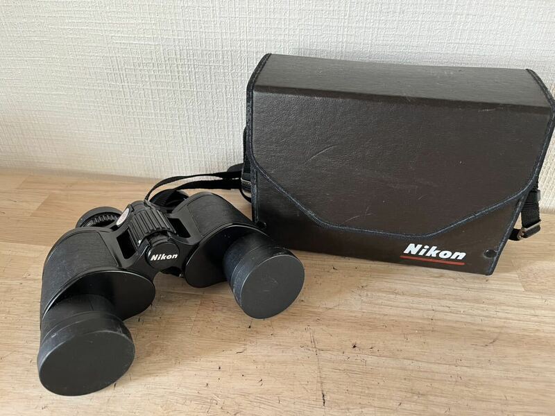 1円スタート Nikon 双眼鏡 7×35 9.3° ニコン レンズ キャップ 観戦 ブラック アウトドア ケース付き