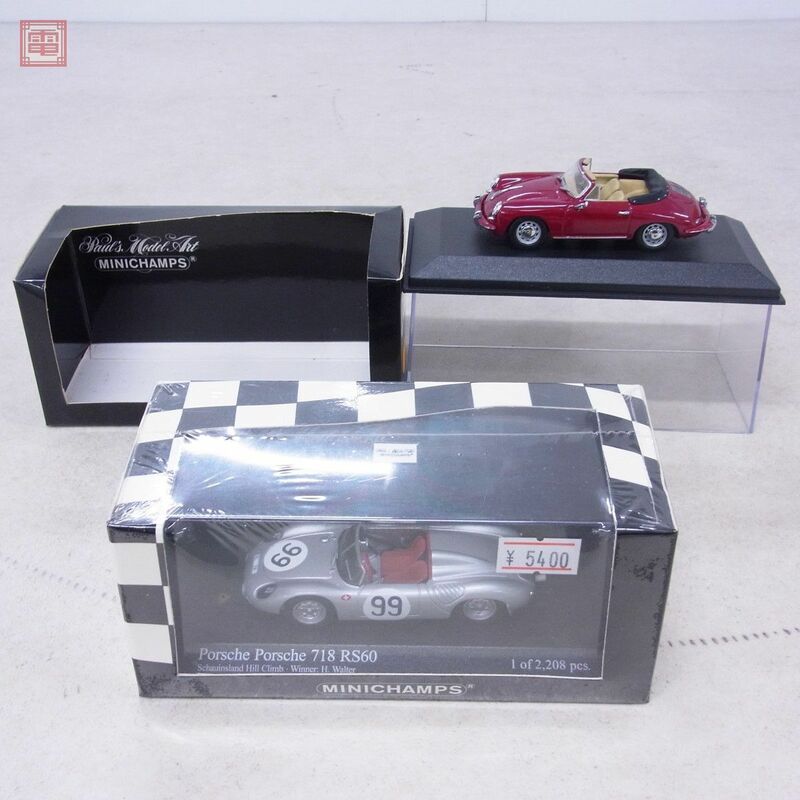 PMA 1/43 ポルシェ 718 RS60 #99/ポルシェ 356 C Cabriolet レッド 計2台セット ミニチャンプス PORSCHE【10