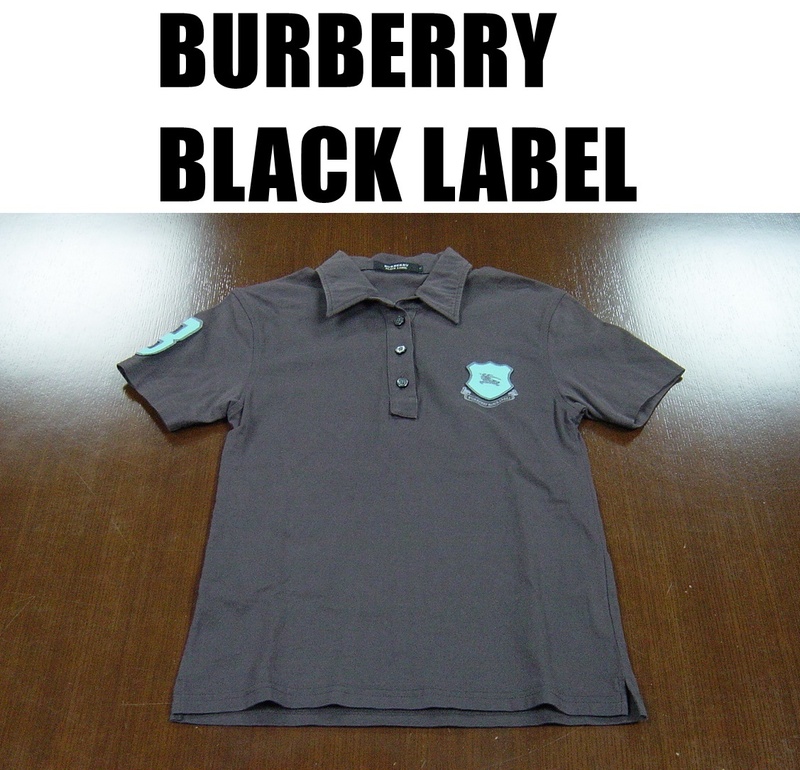 バーバリーブラックレーベルポロシャツ/BURBERRY BLACK LABEL 半袖シャツ/サイズ１/レディーズ