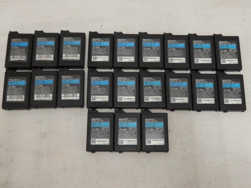 ga18)ジャンク PSP バッテリーパック 大量 まとめ 21個セット SONY PSP-1000 PSP-2000 PSP-3000 純正 