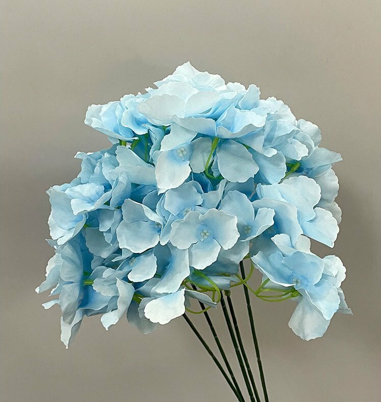 造花 アジサイ 枯れない花 造花花束ブーケ ブルー インテリア飾り 3本セット 誕生日 置物 装飾品 撮影用 小道具