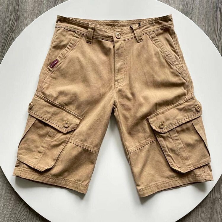 ハーフパンツ 夏 ショートパンツ メンズ 無地 短パン マルチポケット カーゴパンツ W32