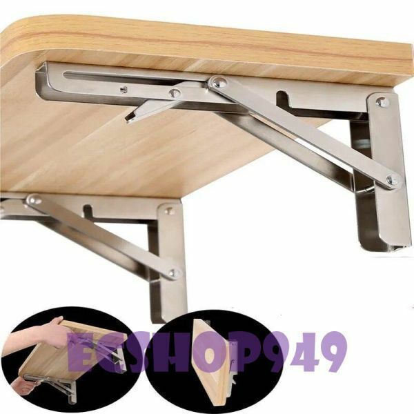 A4010:棚ブラケット Diy ホームテーブルベンチ 2 個 10 インチ 長さ 三角形 折りたたみ 角度
