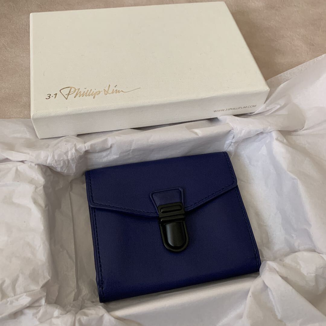 3.1philliplim フィリップリム 財布 折り財布 ブルー 新品未使用 値下げ