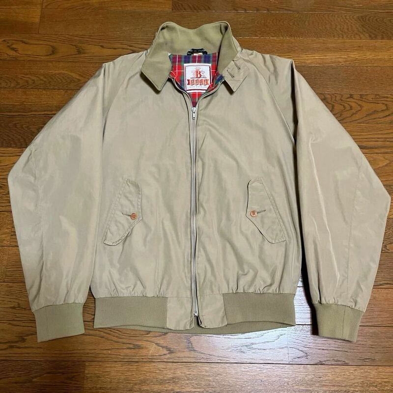 80s 英国製 バラクータ BARACUTA Ｇ9 38コットン ジップ ジャケット ブルゾン ハリントンジャケット タン ベージュ ヴィンテージ OPTI 03