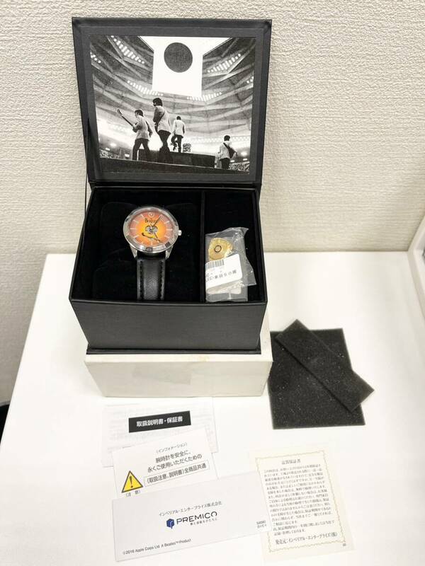 【SYC-0607.1-2】1円スタート THE BEATLES ビートルズ JAPAN TOUR 1966 50周年 腕時計 稼働 自動巻き 外箱変色有 保管品 本体美品