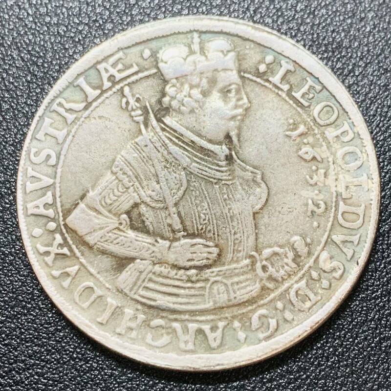 銀貨　古銭　1623年　オーストリア　レオポルト5世　コイン　硬貨　