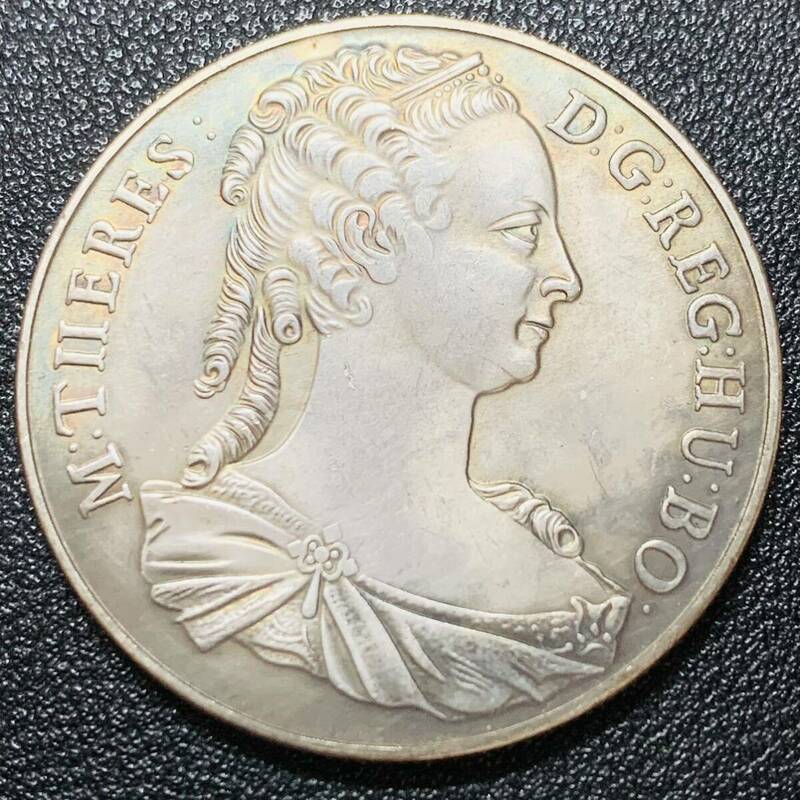 銀貨　古銭　1743年　ハンガリー　マリア・テレジア女王　コイン　硬貨