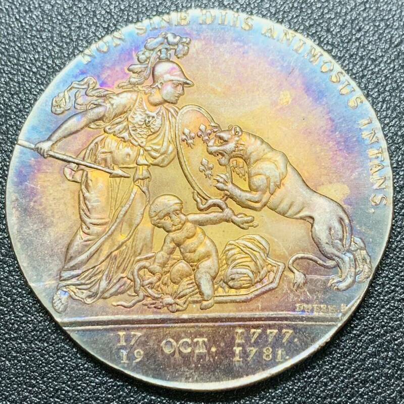 銀貨　古銭　フランス　1776年　リバティ　フランスの自由　リベルタス アメリカーナ　帽子　大型　コイン　硬貨