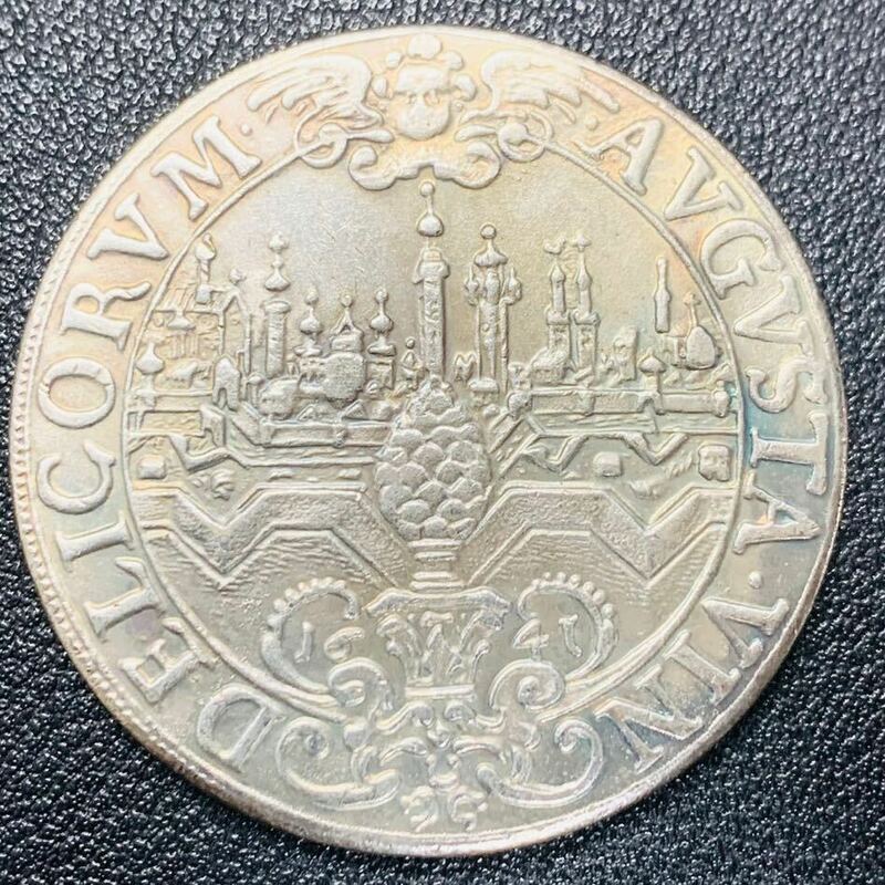 銀貨　古銭　ドイツ　1641年　フェルディナンド三世　松　翼　町　大型　コイン　硬貨　記念幣