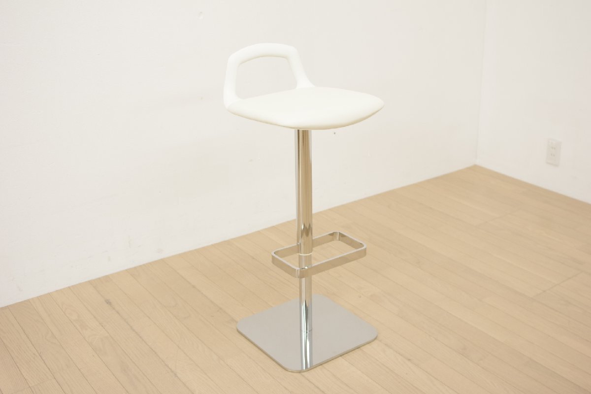 展示品 GABER ギャーベル カウンターチェア ハイスツール 昇降可 キッチン バー 店舗 飲食 イタリア デザイナーズ 白 ホワイト モダン A