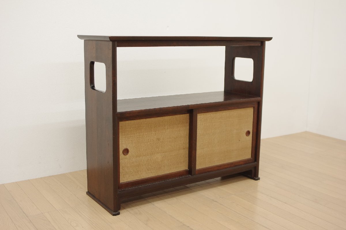 松本民芸家具 茶箪笥 221型 くず布 茶棚 飾り棚 サイドボード 和家具 和モダン ミズメザクラ 無垢材 古民具 松民 和室 幅105cm 日本家具