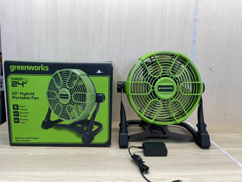 未使用　greenworks グリーンワークス　24V ハイブリット　ポータブルファン　PAG401 ※バッテリーは付属してません