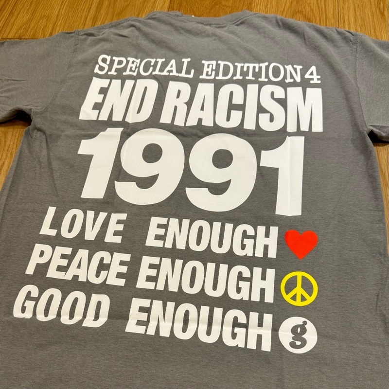 新品 INFINITE ARCHIVES END RACISM Tシャツ M GOODENOUGH FRAGMENT DESIGN グッドイナフ フラグメント デザイン グレー