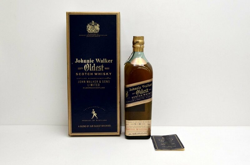 【rmm1】1円～ 未開栓 Johnnie Walker Oldest ジョニーウォーカー オールデスト ブルーラベル 15-60年 ティンキャップ 43% 750ml 箱入