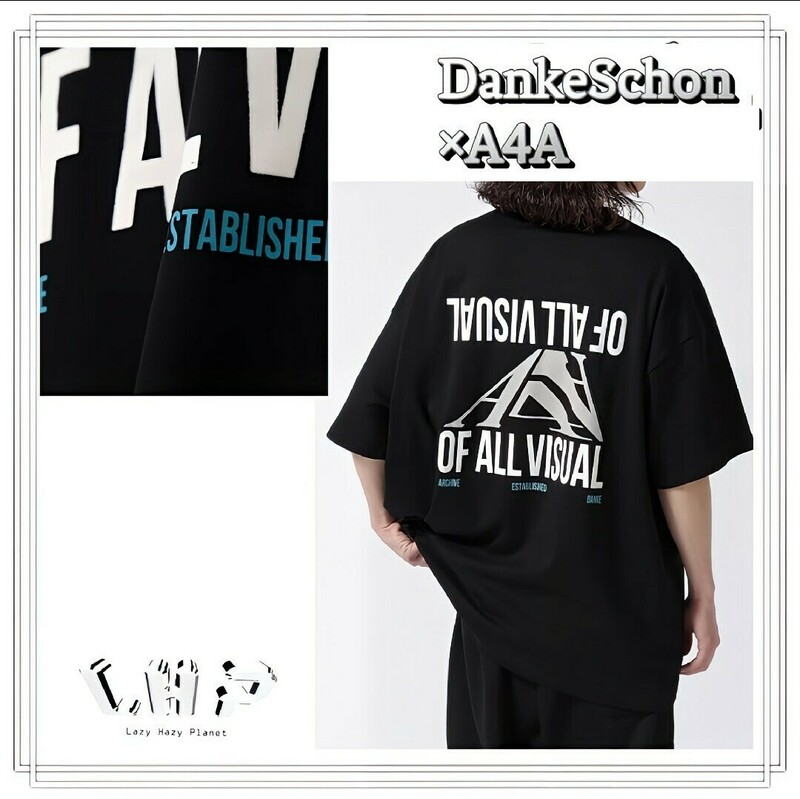 LHP DankeSchon×A4A ダンケシェーン エーフォーエー トップス Tシャツ ユニセックス ホワイト ブラック