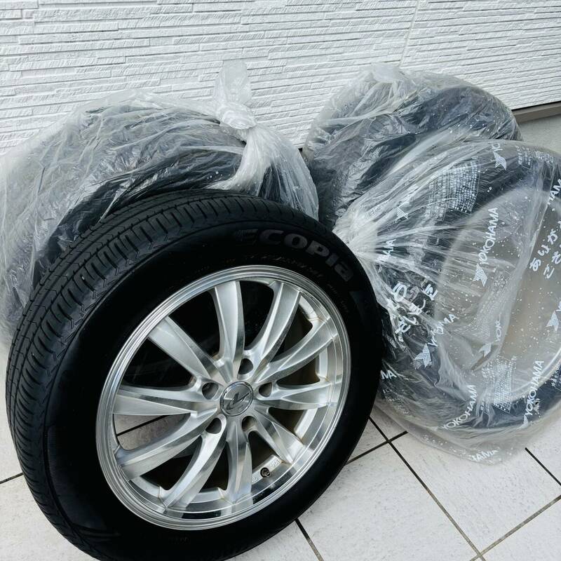 LEONIS weds ホイール 17×7J 114.3 5穴 ホイル タイヤ ブリヂストン ECOPIA NH200 BRIDGESTONE 215/55P17 94V 溝あり レオニス 日本製