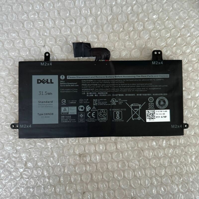 *DELL 1WND8 純正バッテリー　11.4V 31.5Wh Latitude 5285 5290 2-IN-1 J0PGR T17G FTH6F X16TW 等用