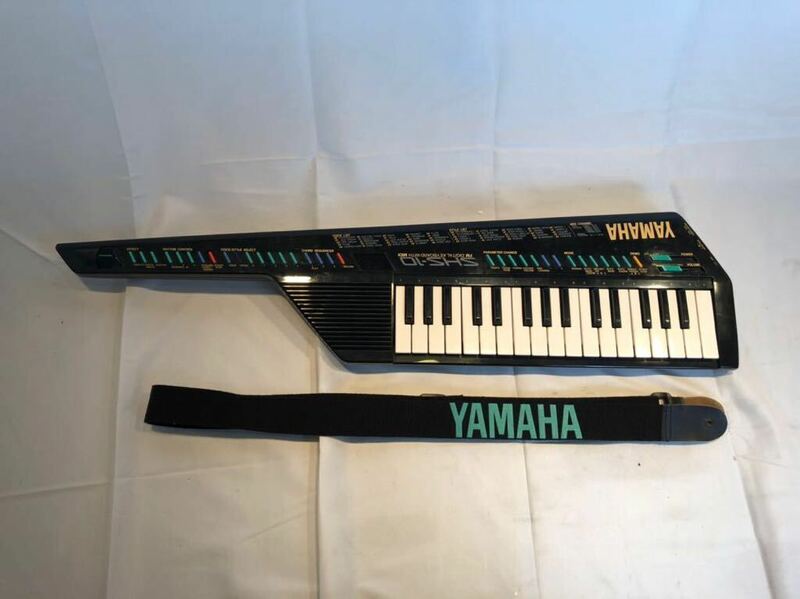 動作未確認 YAMAHA ヤマハ ショルダーキーボード ブラック 鍵盤楽器 ソフトケース付き SHS-10B ジャンク