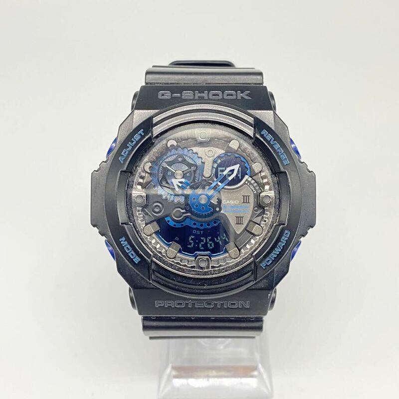 1円〜 6☆ G-SHOCK 腕時計 CASIO カシオ 動作確認済 Gショック 30周年記念限定モデル メンズ GA-303B アナデジ ラバー ブラック ブルー