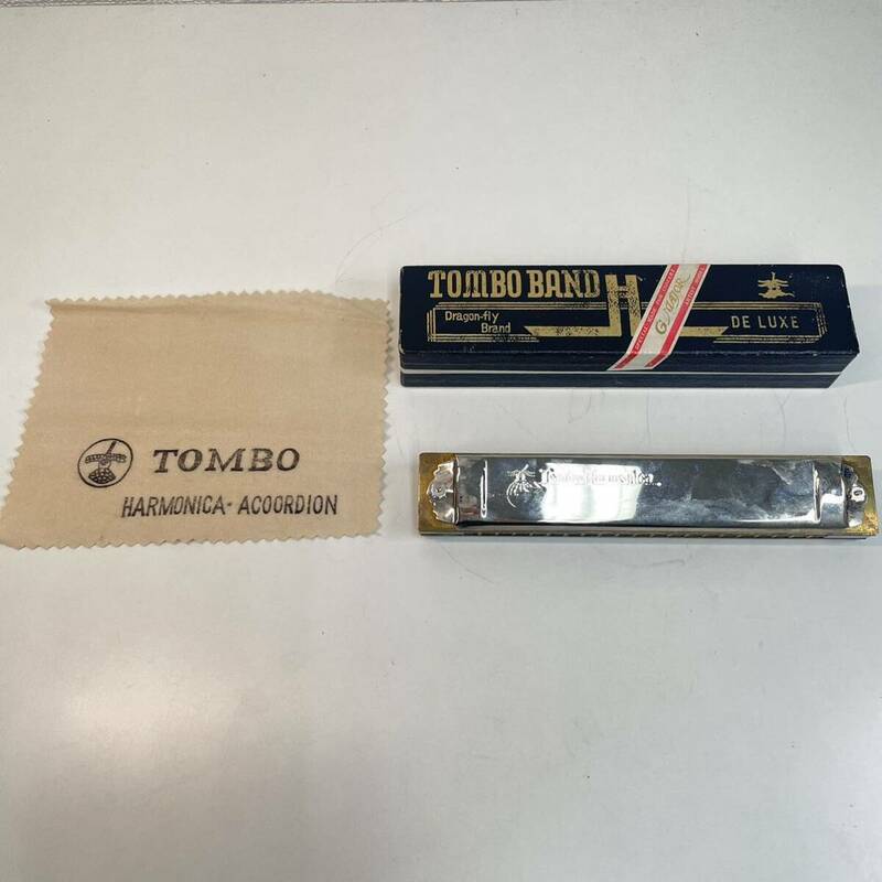 1円〜 6T TOMBO BAND TomboHarmonika ドラゴンフライ デラックス 楽器 ハーモニカ トンボハーモニカ 箱付き 21TONES 動作未確認