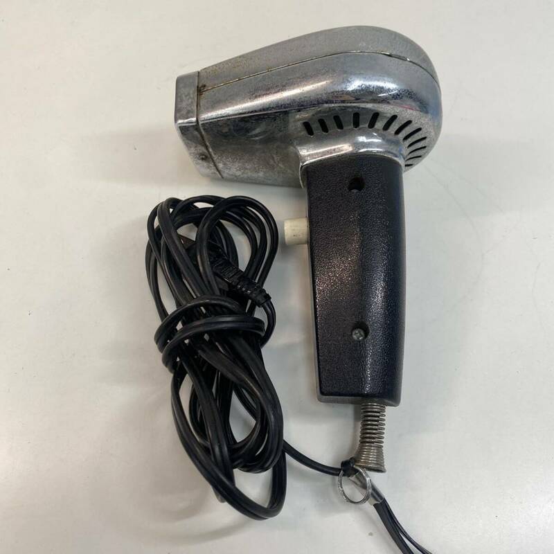 1円〜 6☆ ヘアドライヤー National ナショナル 64 6A125V 動作確認済 HAIR DRYER 家庭用 レトロ 昭和レトロ シルバーカラー