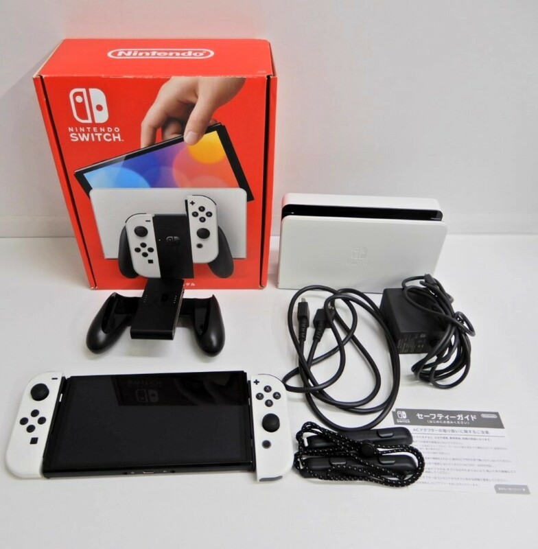 062Z667★【中古/動作品】 Nintendo Switch 本体 有機ELモデル ホワイト HEG-001 ⑤