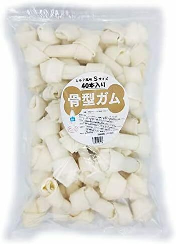 PETRO(ペトロ) 犬用おやつ 骨型ガム S サイズ 40本入り (ミルク味)