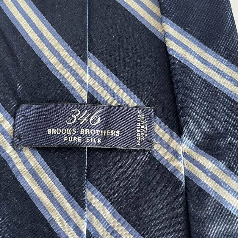 ブルックスブラザーズ(Brooks Brothers) 紺水色白ストライプネクタイ