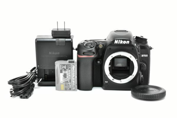 【美品 シャッターカウント 3335回】 Nikon ニコン D7500 20.9MP Digital SLR Camera デジタルカメラ ボディ - Black 黒 EF-TN-JP350