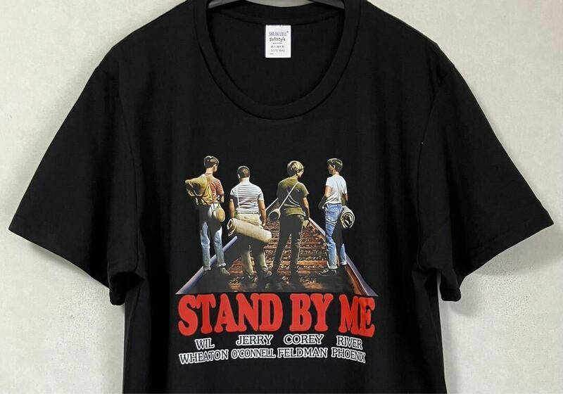 【未使用品】 映画　Tシャツ　STAND BY ME スタンドバイミー　ムービー　ハリウッド リバー・フェニックス L トップス　白