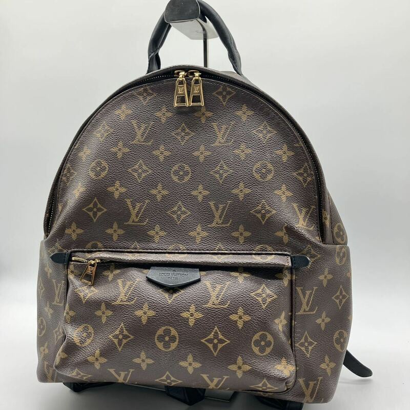 現行モデル 美品 LOUIS VUITTON ルイヴィトン パームスプリングスMM リュックサック バックパック モノグラム ブラック レザー 