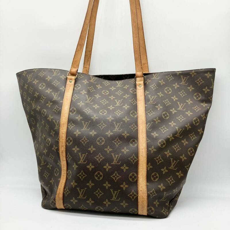 LOUIS VUITTON モノグラム サックショッピング トートバッグ ショルダーバッグ 肩掛け　ワンショルダーバッグ　大容量　ルイヴィトン 