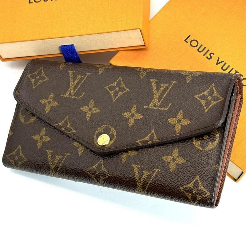 良品 ルイヴィトン モノグラム ポルトフォイユ サラ 長財布 新型 現行モデル ユニセックス M60531 LOUIS VUITTON ブラウン カード入れ16枚