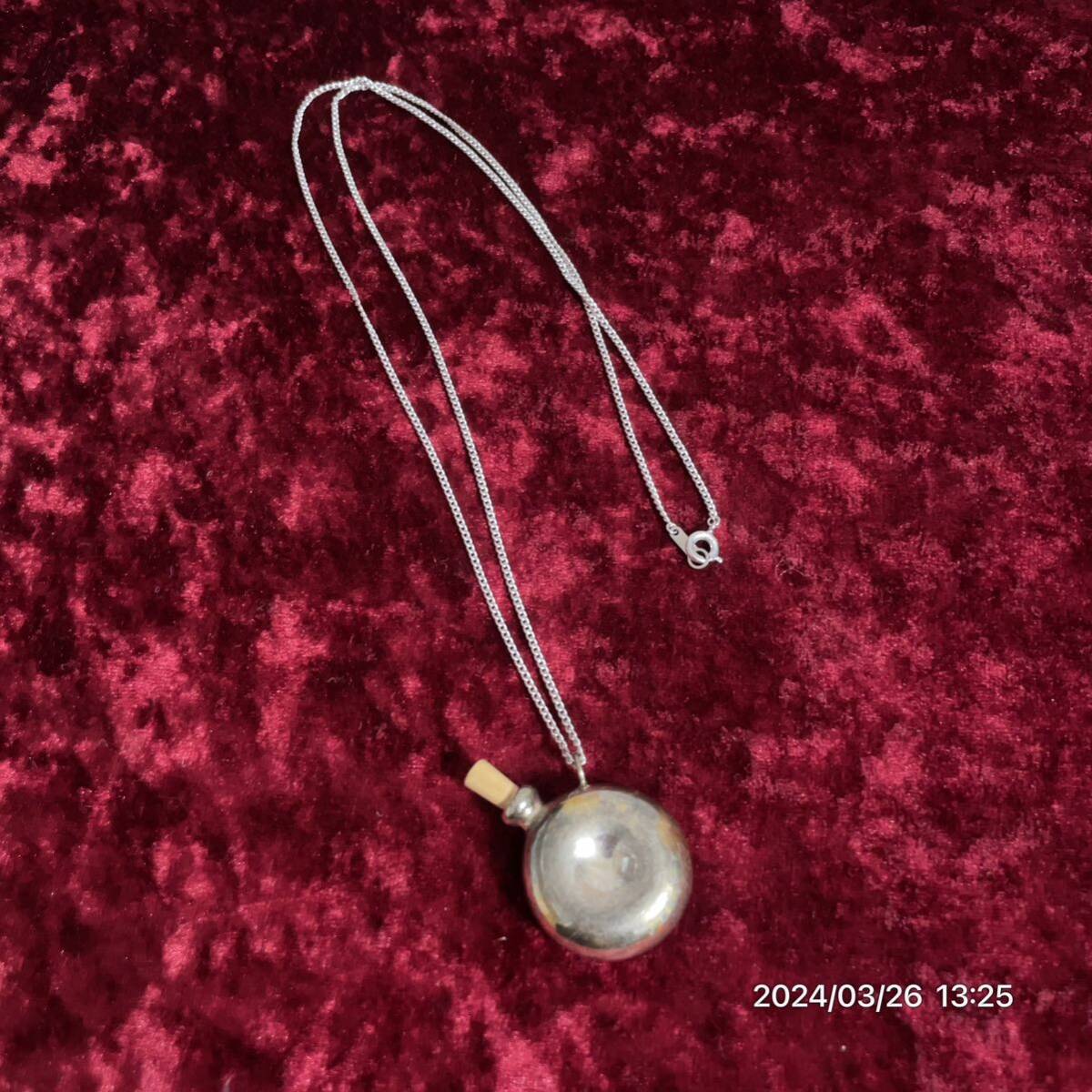 SILVER シルバー vintage 香水ボトル ペンダント ネックレス アクセサリー