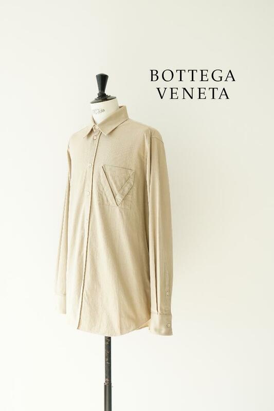 2020W BOTTEGA VENETA ボッテガヴェネタ デザインポケット シャツ size41 647382 0326662 
