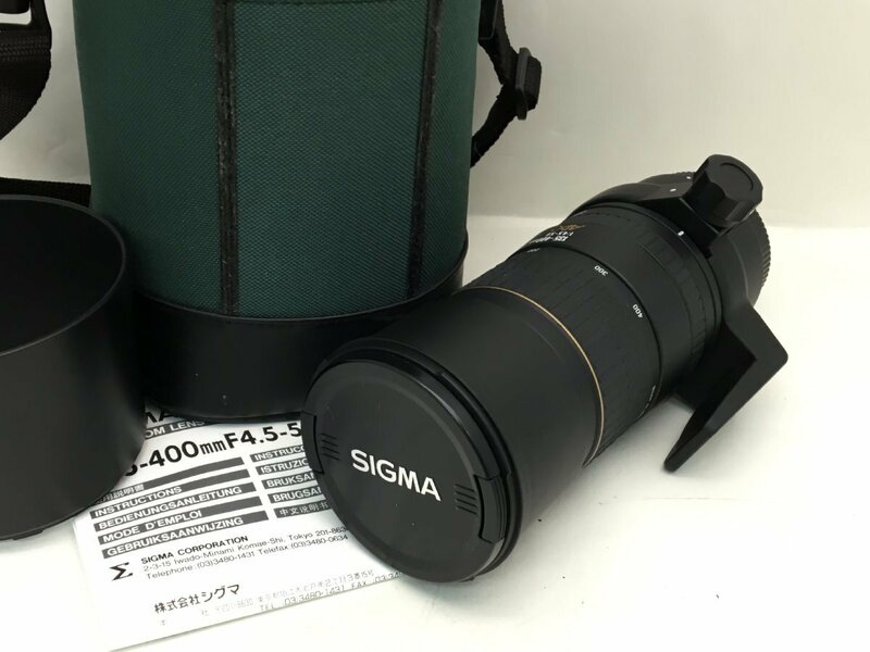 SIGMA APO 135-400ｍｍ 1:4.5-5.6 一眼レフカメラ用レンズ フード付き ジャンク 中古【UC060037】