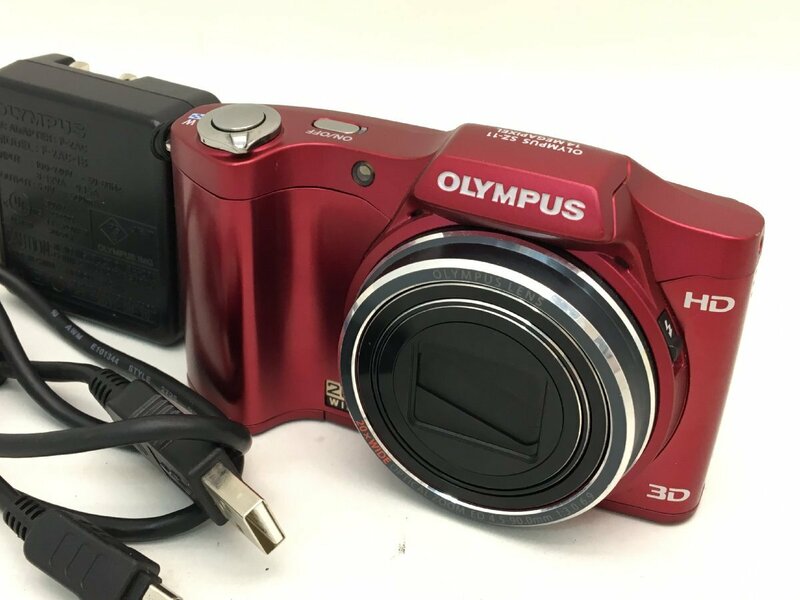 OLYMPUS SZ-11 / 20x WIDE OPTICAL ZOOM ED 4.5-90.0mm 1:3.0-6.9 コンパクト デジタルカメラ 充電器付き ジャンク 中古【UW060309】