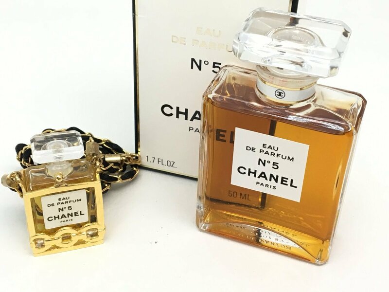 CHANEL N°5 オードパルファム 50ml / ミニボトル ネックレス 香水 アクセサリー 箱付き まとめ 中古【UW060333】