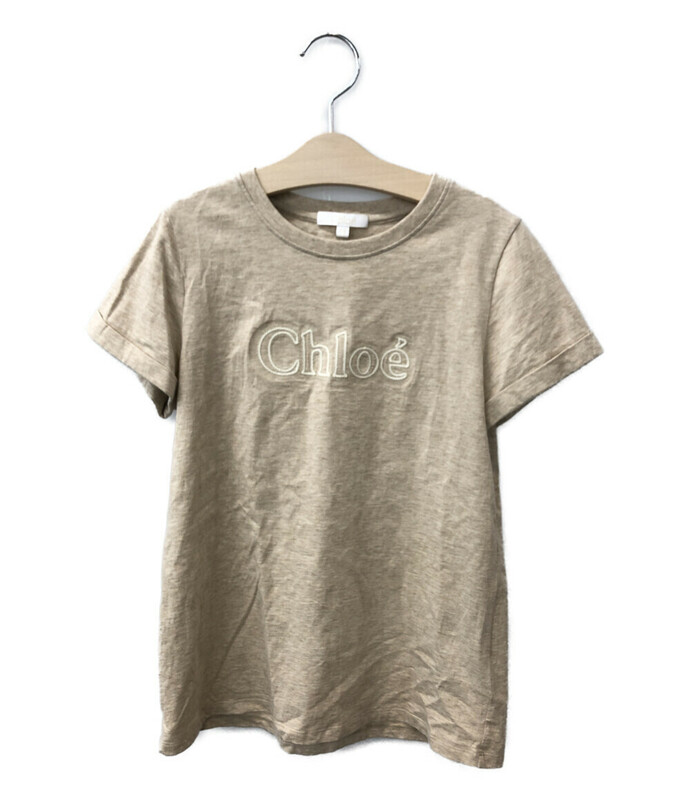 クロエ 半袖Tシャツ ロゴ刺繍 ロールアップ キッズ 14 150サイズ Chloe