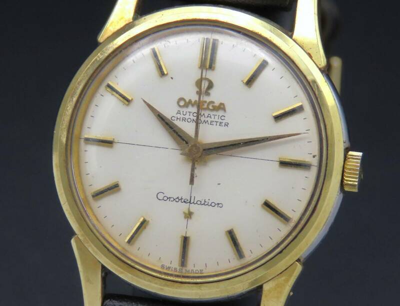 1円～ 稼動品★正規品 OMEGA オメガ 14381.61SC コンステレーション 自動巻き Cal.551 クロノメーター 金メダリオン メンズ腕時計 SSCLG440