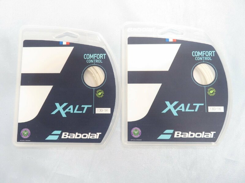 新品未開封★バボラ Babolat エクサルト 12M 130 XALT 単張り 241150 ホワイトスパイラル 硬式テニスガット★2張りセット