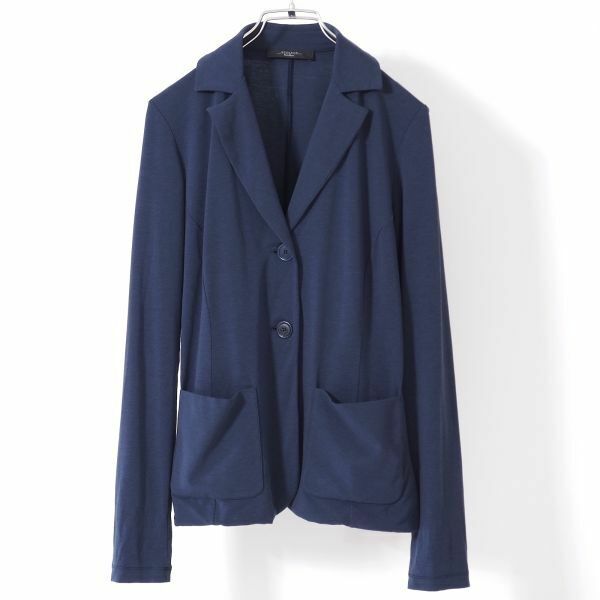 4-ZB155 マックスマーラ MaxMara Weekend 薄手 テーラード ジャケット ネイビー M レディース