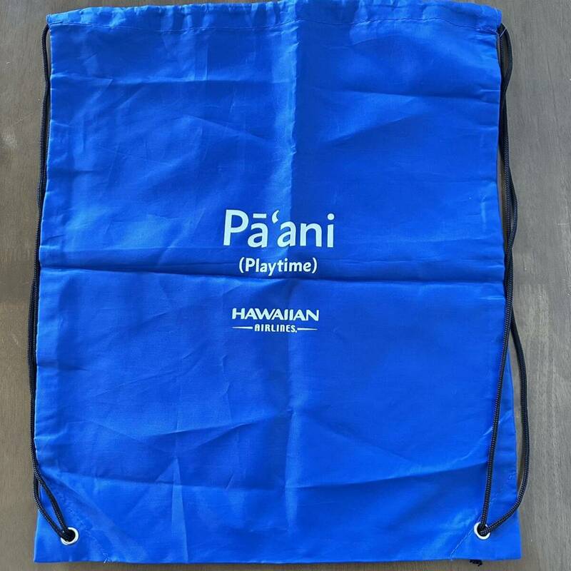 Hawaiian ハワイアン航空 エアライン ナップサック 巾着 リュック バッグ エコバッグ 旅行 グッズ コレクション レア 新品 未使用