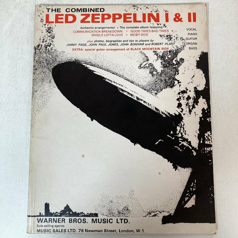 【バンドスコア】LED ZEPPELIN Ⅰ＆Ⅱ / レッドゼッペリン / 楽譜 タブ譜 / ワーナーブラザーズミュージック ●