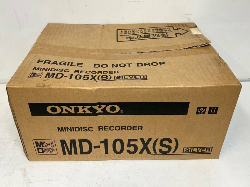 ONKYO MD-105X(S)＜開封済み未使用品＞オンキヨー MDレコーダー シルバー MADE IN JAPAN ※引取り可 □