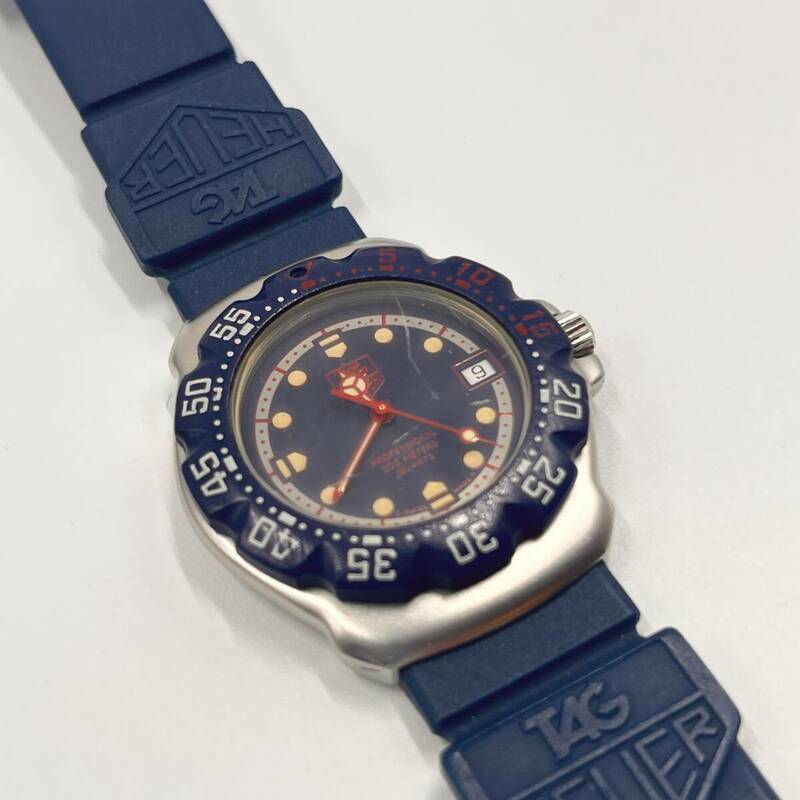 【動作中】TAG HEUER タグホイヤー フォーミュラ1 プロフェッショナル 200M WA1410 クォーツ腕時計　デイト　ネイビー